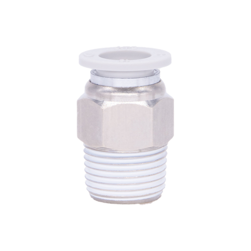 PC4 01 Nối nhanh thẳng ren ngoài Airtac (PC4-01 Màu trắng) - Ảnh 2
