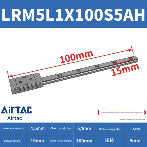 Thanh trượt mở rộng LRM5L1X100S5AH - Ảnh 2