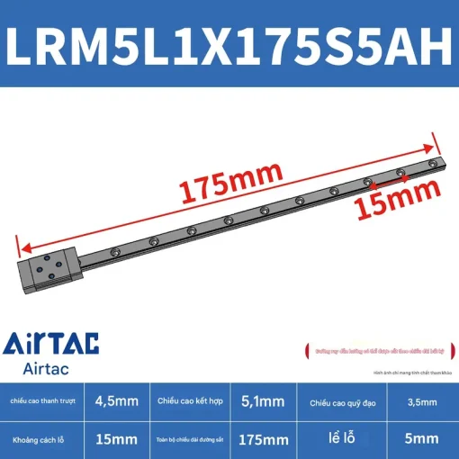 Thanh trượt mở rộng LRM5L1X175S5AH - Ảnh 2