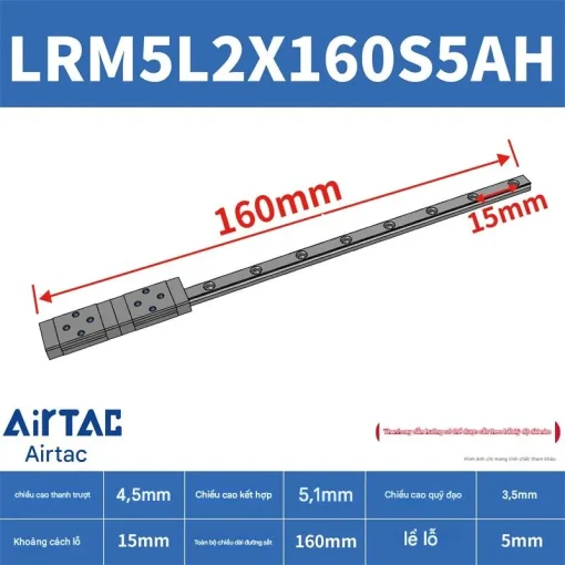 Thanh trượt mở rộng LRM5L2X160S5AH - Ảnh 2