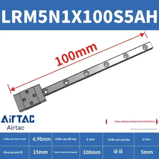 Thanh trượt tiêu chuẩn LRM5N1X100S5AH - Ảnh 2