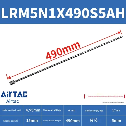 Thanh trượt tiêu chuẩn LRM5N1X490S5AH - Ảnh 2