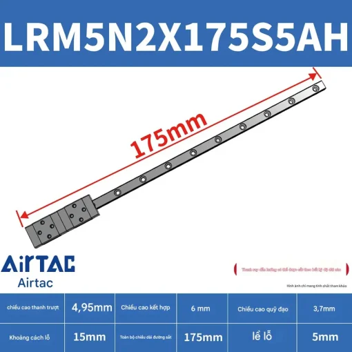Thanh trượt tiêu chuẩn LRM5N2X175S5AH - Ảnh 2