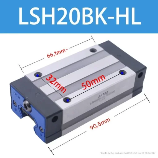 Thanh trượt vuông mở rộng LSH20BK-HL - Ảnh 2