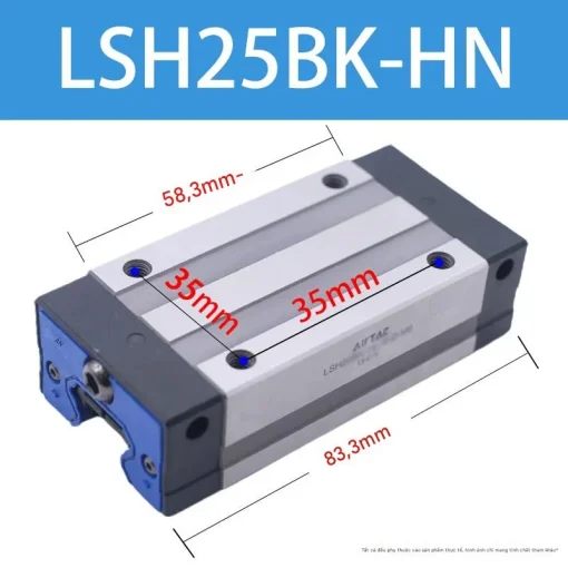 Thanh trượt vuông tiêu chuẩn LSH25BK-HN - Ảnh 2