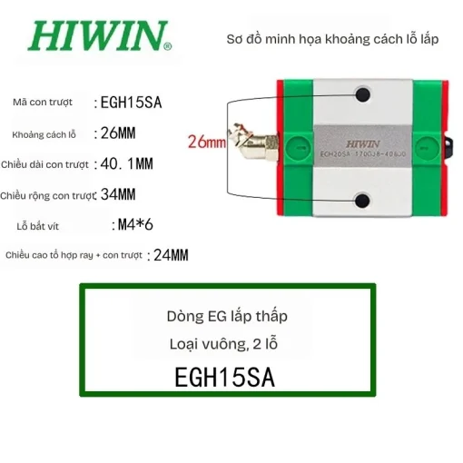 Con trượt dẫn hướng EGH15SA - Ảnh 2