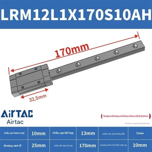 Thanh trượt mở rộng LRM12L1X170S10AH - Ảnh 2