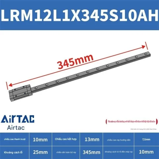 Thanh trượt mở rộng LRM12L1X345S10AH - Ảnh 2