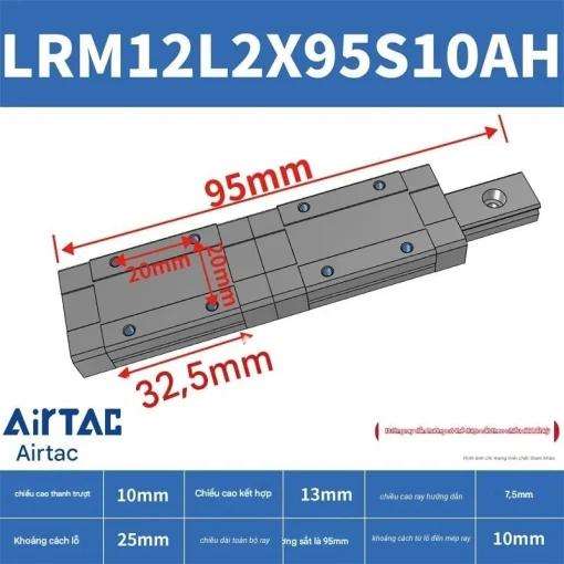 Thanh trượt mở rộng LRM12L2X95S10AH - Ảnh 2
