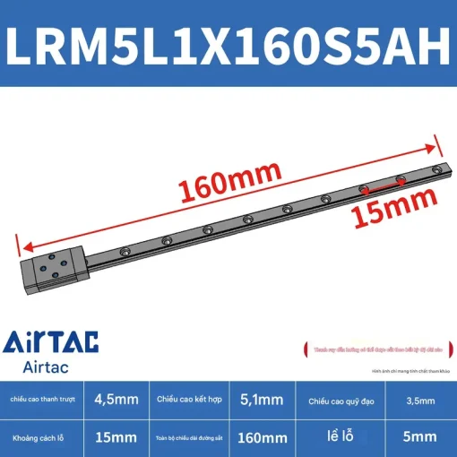Thanh trượt mở rộng LRM5L1X160S5AH - Ảnh 2