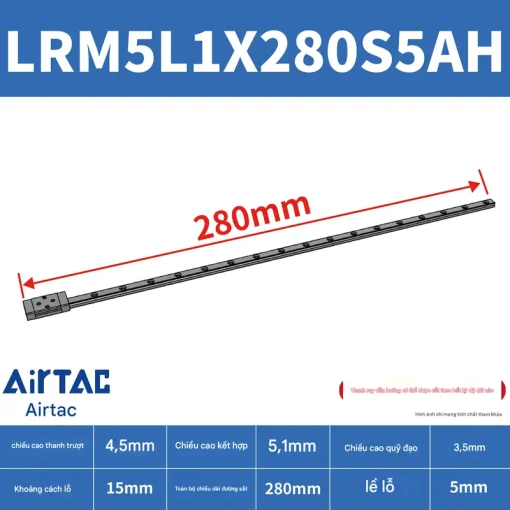 Thanh trượt mở rộng LRM5L1X280S5AH - Ảnh 2