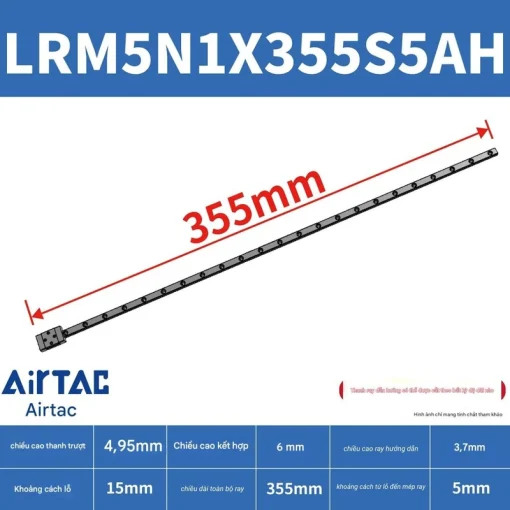 Thanh trượt tiêu chuẩn LRM5N1X355S5AH - Ảnh 2