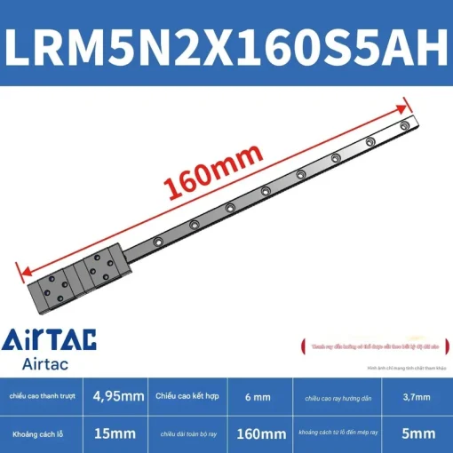 Thanh trượt tiêu chuẩn LRM5N2X160S5AH - Ảnh 2