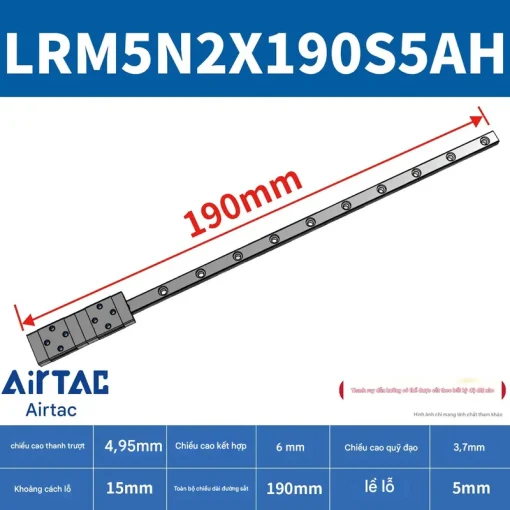 Thanh trượt tiêu chuẩn LRM5N2X190S5AH - Ảnh 2