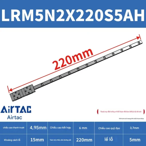 Thanh trượt tiêu chuẩn LRM5N2X220S5AH - Ảnh 2
