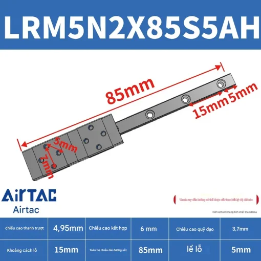 Thanh trượt tiêu chuẩn LRM5N2X85S5AH - Ảnh 2