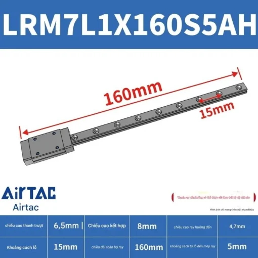 Thanh trượt mở rộng LRM7L1X160S5AH - Ảnh 2
