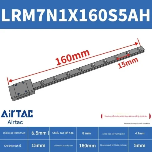 Thanh trượt tiêu chuẩn LRM7N1X160S5AH - Ảnh 2