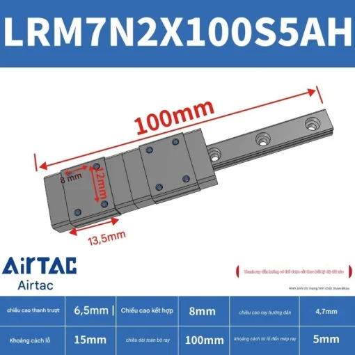 Thanh trượt tiêu chuẩn LRM7N2X100S5AH - Ảnh 2