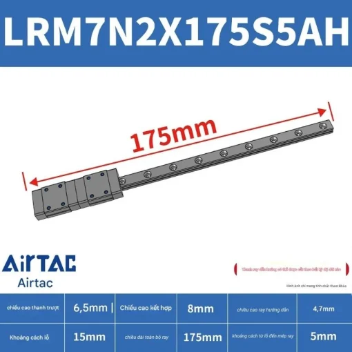 Thanh trượt tiêu chuẩn LRM7N2X175S5AH - Ảnh 2