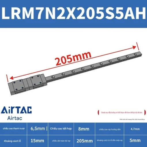 Thanh trượt tiêu chuẩn LRM7N2X205S5AH - Ảnh 2