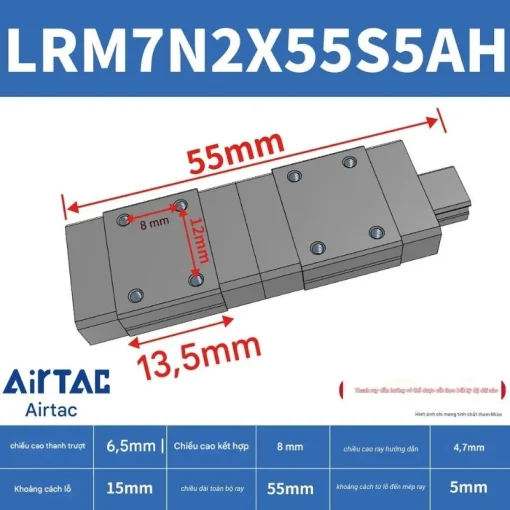 Thanh trượt tiêu chuẩn LRM7N2X55S5AH - Ảnh 2