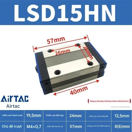 Thanh trượt vuông LSD15HN - Ảnh 2