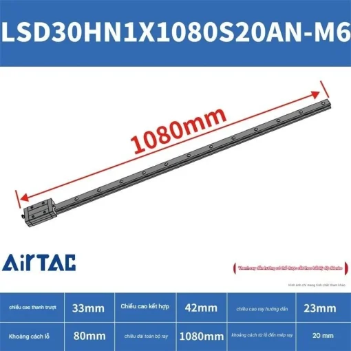 Thanh trượt tiêu chuẩn LSD30HN1X1080S20AN-M6 - Ảnh 2