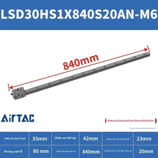 Thanh trượt ngắn LSD30HS1X840S20AN-M6 - Ảnh 2