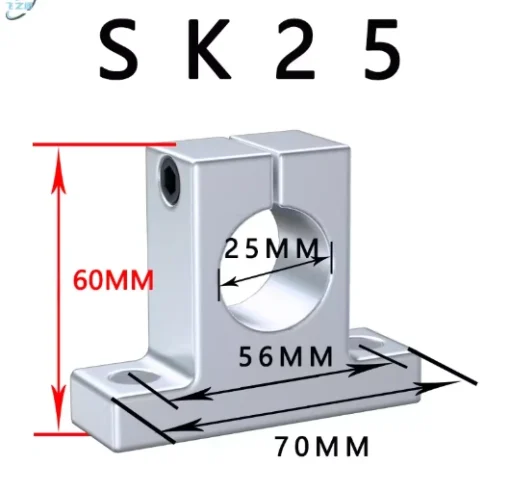 Gối đỡ ray trượt SK25 - Ảnh 2