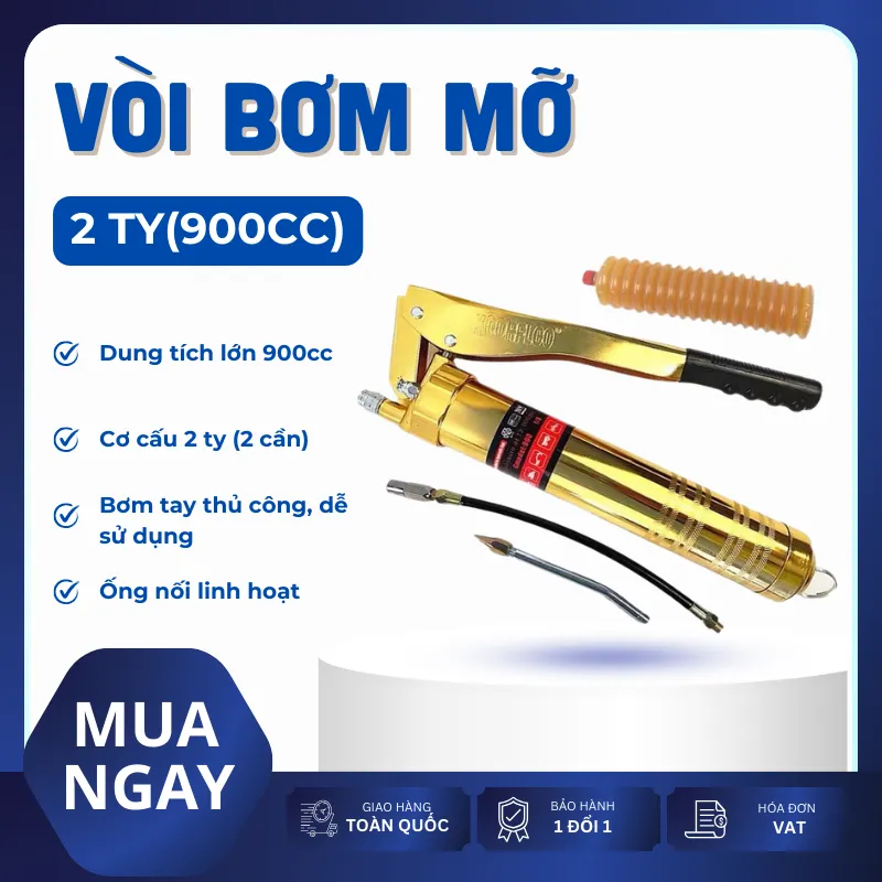 Vòi bơm mỡ 2 Ty (900CC)