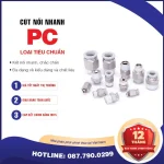 PC8-04 Nối nhanh thẳng ren ngoài Airtac (PC8-04-S thép)