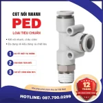 PED14 03 Nối nhanh tê ren ngoài Airtac (PED14-03 Màu trắng)