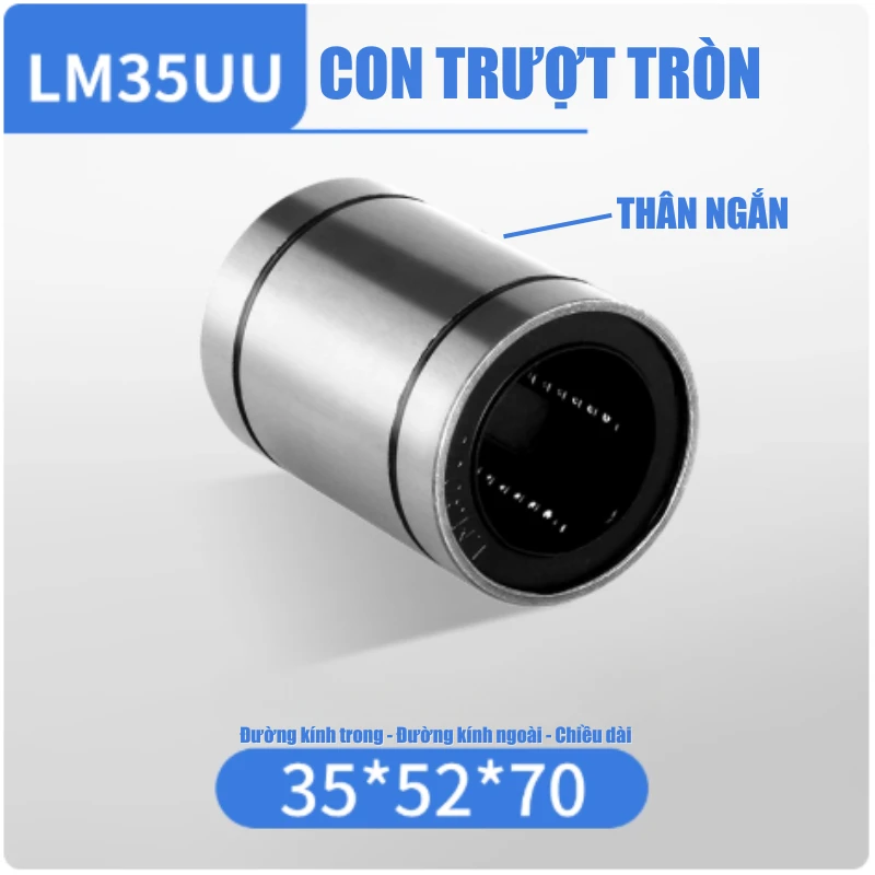 Con trượt tròn thân ngắn LM35UU (Bi trượt tròn) - Ảnh 2