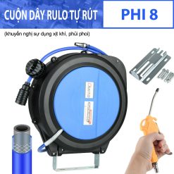 Cuộn Dây Rulo Tự Rút Phi 8, 10-12-15-20-25m – Tiện Lợi, Bền Bỉ